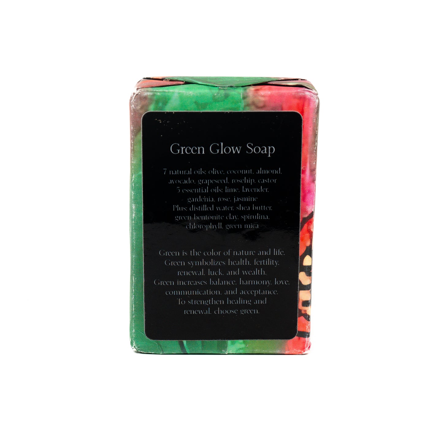 Green Glow Soap - All-Natural Cold Process Soap - 7 Natural Oils, 5 Essential Oils - Green Bentonite Clay, Spirulina - Handcrafted