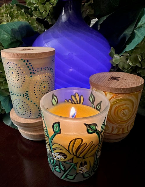 Seasonal Confetti Glow Candles