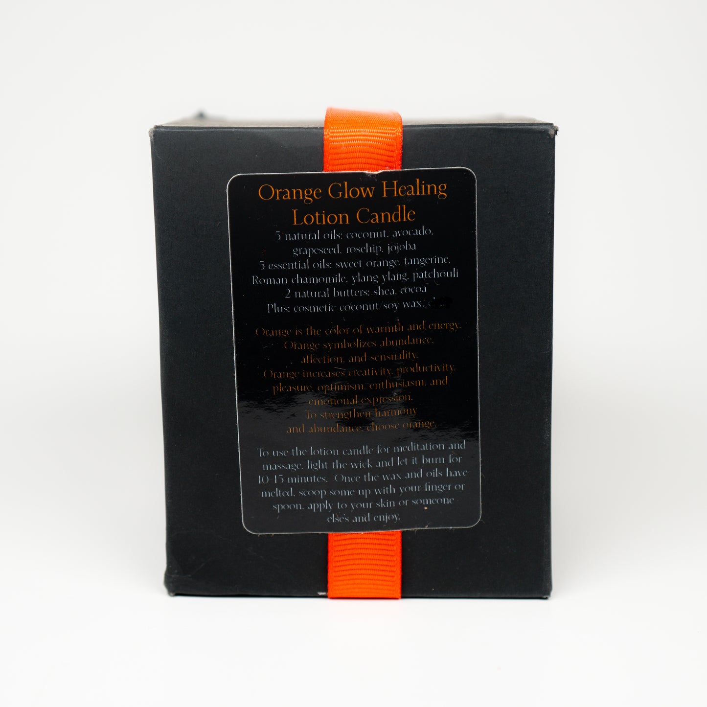Orange Glow Healing Lotion Candle - Handcrafted, Aromatherapy, Meditation, Massage, Coconut Soy Wax, 5 Natural Oils, 5 Essential Oils, Shea & Cocoa Butters, Eco-friendly