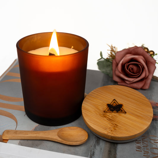 Orange Glow Healing Lotion Candle - Handcrafted, Aromatherapy, Meditation, Massage, Coconut Soy Wax, 5 Natural Oils, 5 Essential Oils, Shea & Cocoa Butters, Eco-friendly