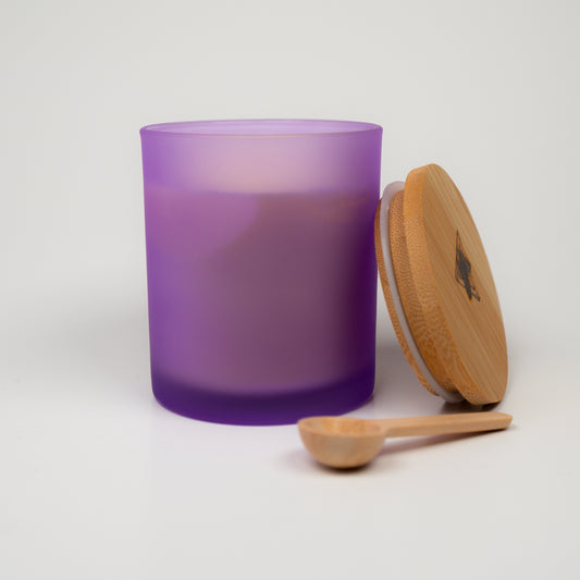 Violet Glow Healing Lotion Candle - Handcrafted, Aromatherapy, Meditation, Massage, Coconut Soy Wax, 5 Natural Oils, 5 Essential Oils, Shea & Cocoa Butters, Eco-Friendly