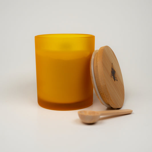 Yellow Glow Healing Lotion Candle - Handcrafted, Aromatherapy, Meditation, Massage, Coconut Soy Wax, 5 Natural Oils, 5 Essential Oils, Shea & Cocoa Butters, Eco-Friendly low