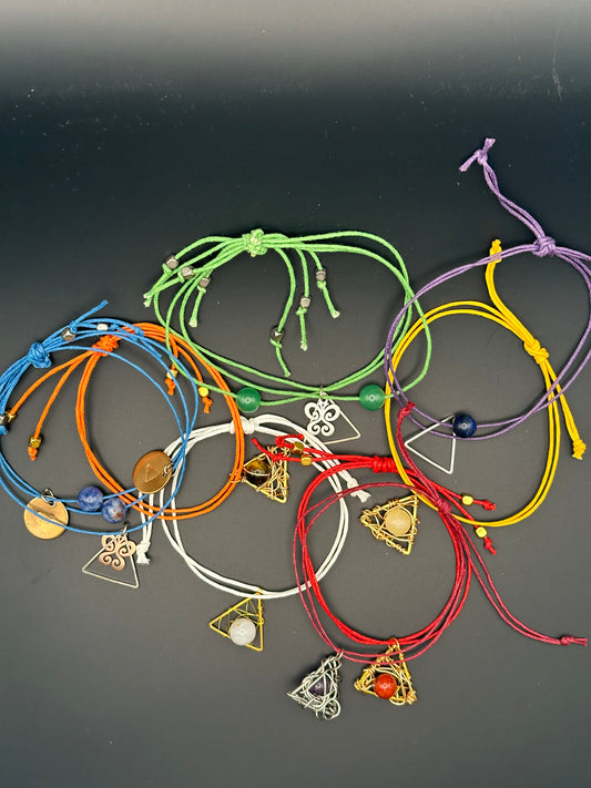Colored Charm Bracelet - delicate and gentle visual reminder to help calm, refocus or energize your spirit when on-the-go