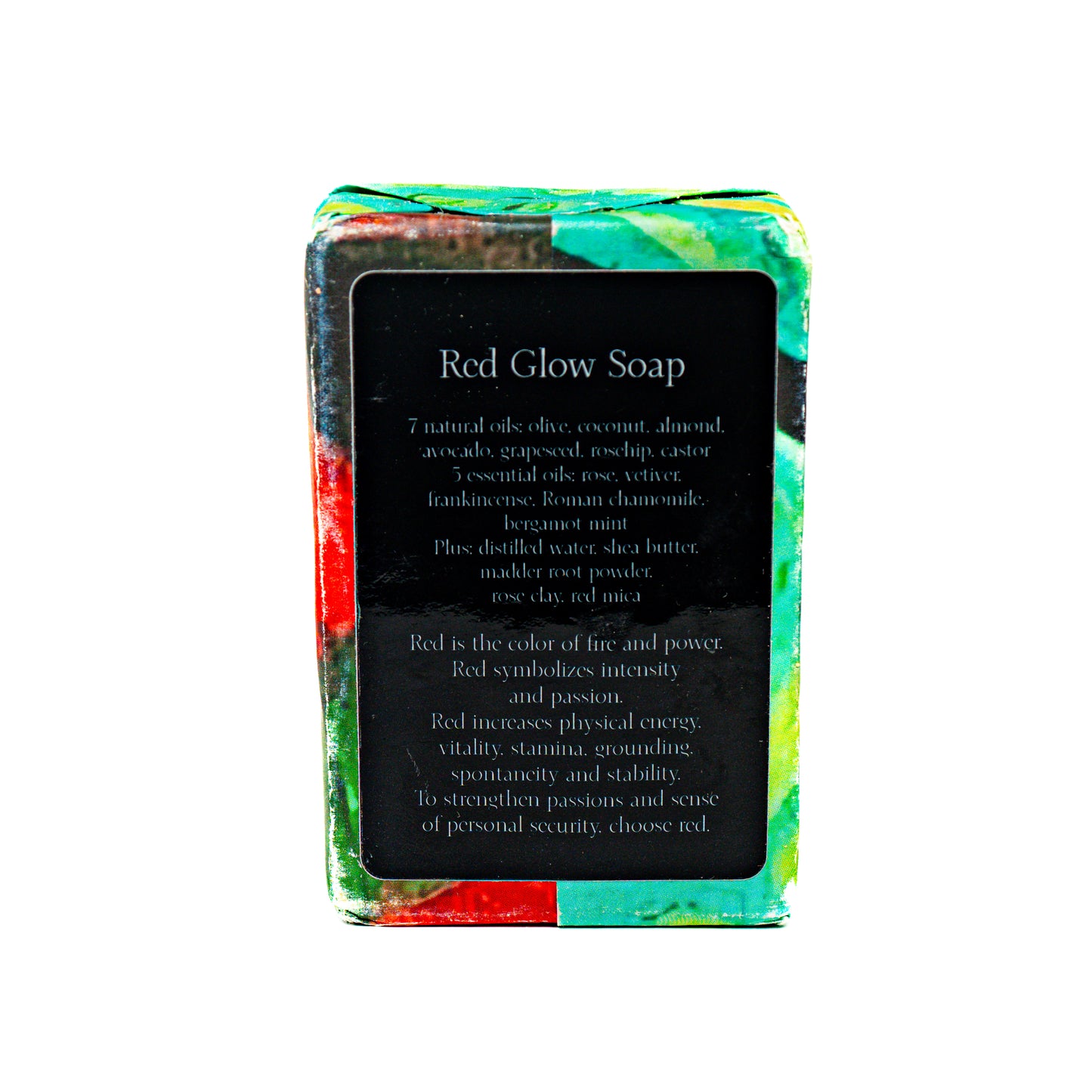 Red Glow Soap - All-Natural Handcrafted, rose, vetiver, frankincense, Roman chamomile, and bergamot mint essential oils